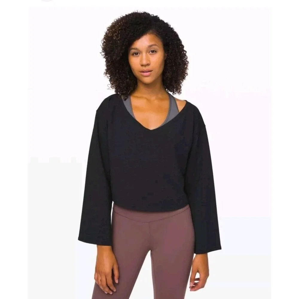 Women's Lululemon Show Your Depth Long Sleeve Cropped Shirt Top Size M/L